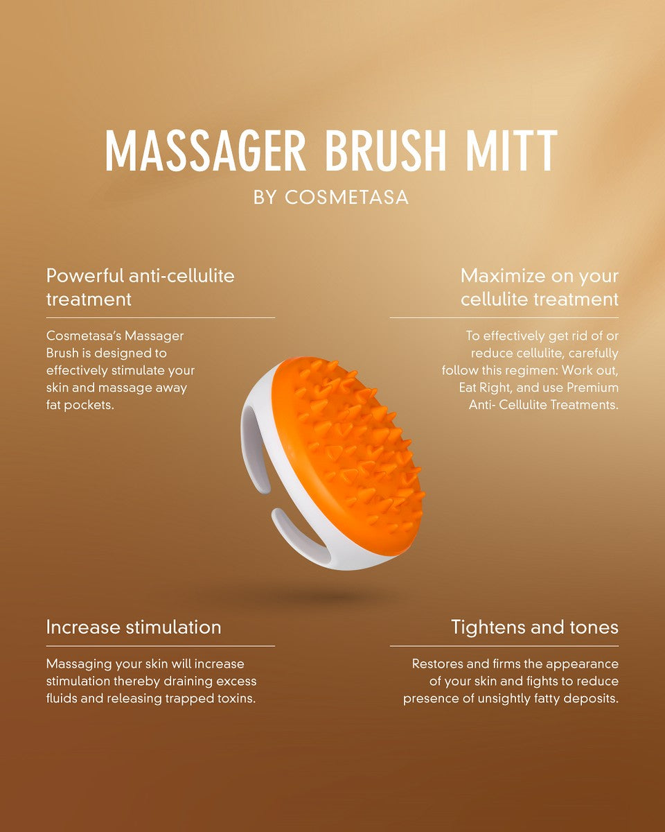 Anti-Cellulite Massage Oil, Coffee Scrub, Massager & Glove